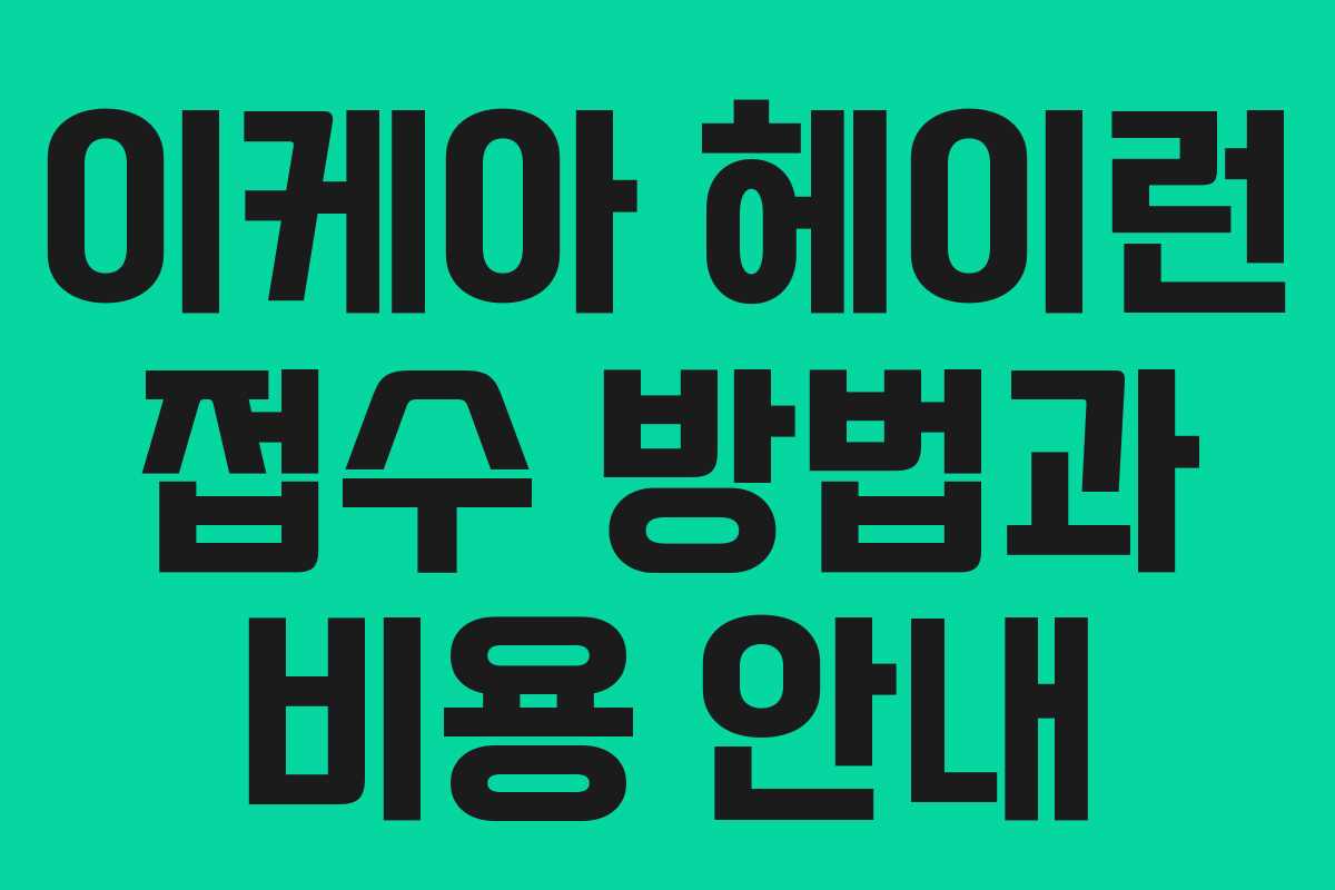 이케아 헤이런 접수 방법과 비용 안내