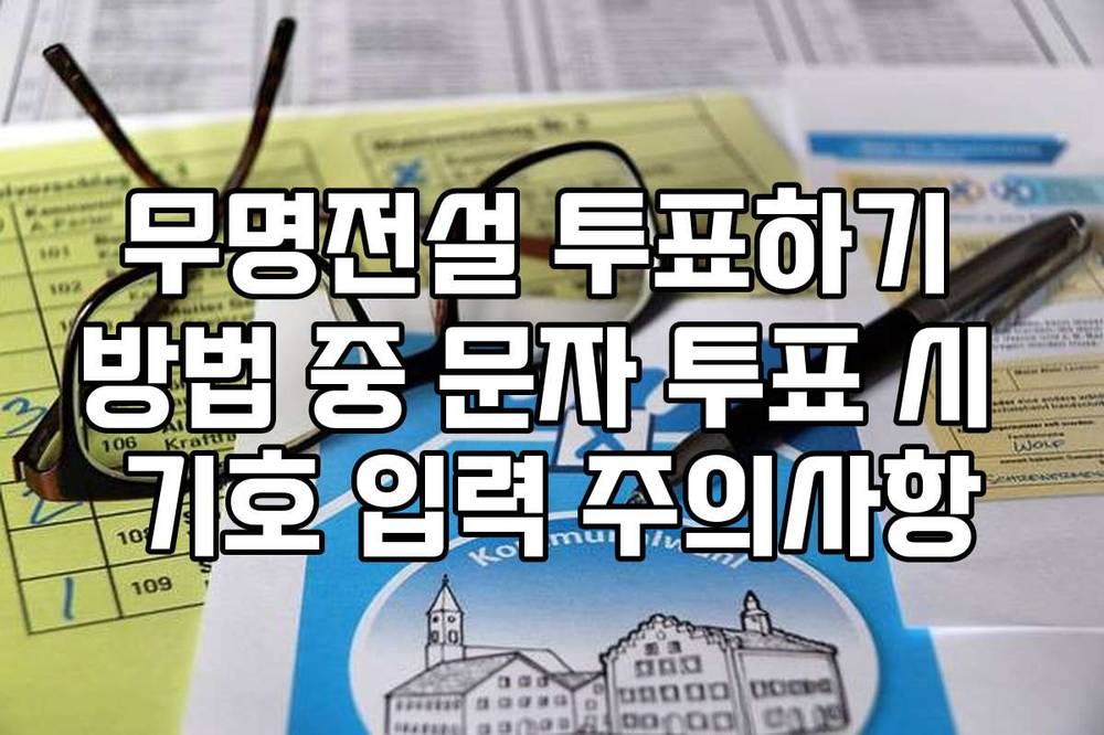 무명전설 투표하기 방법 중 문자 투표 시 기호 입력 주의사항