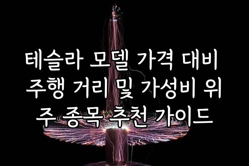 테슬라 모델 가격 대비 주행 거리 및 가성비 위주 종목 추천 가이드