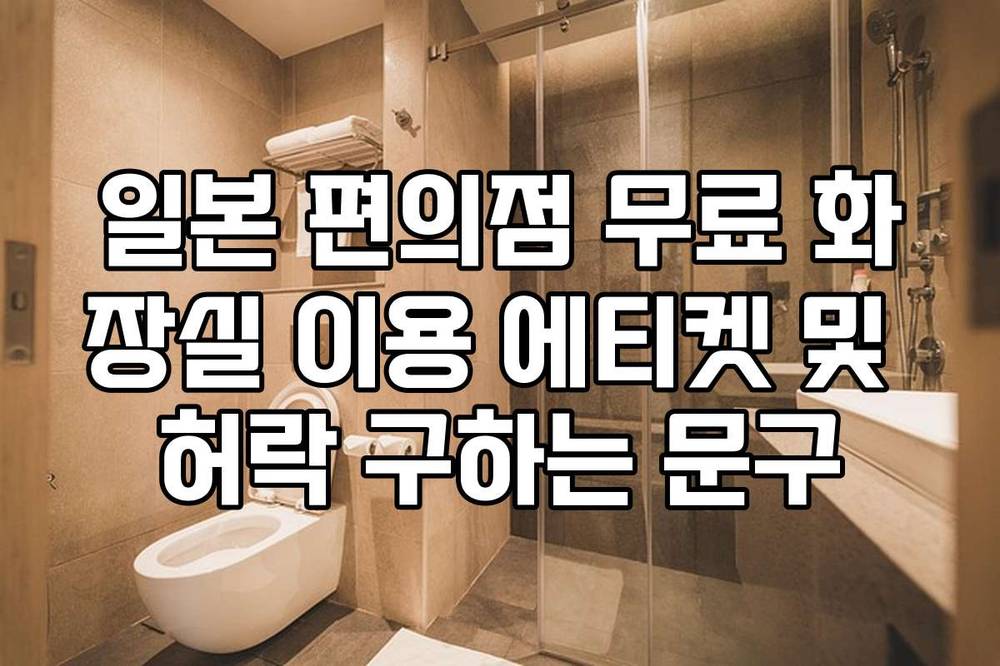 일본 편의점 무료 화장실 이용 에티켓 및 허락 구하는 문구