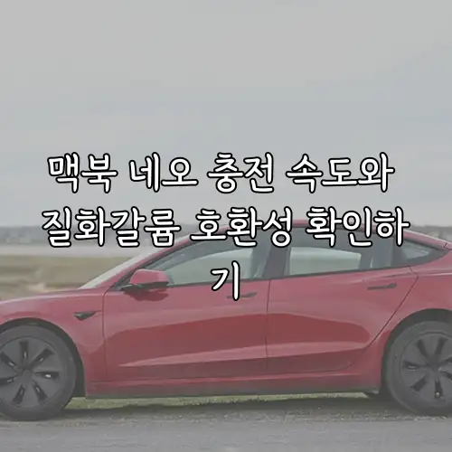 맥북 네오 충전 속도와 질화갈륨 호환성 확인하기