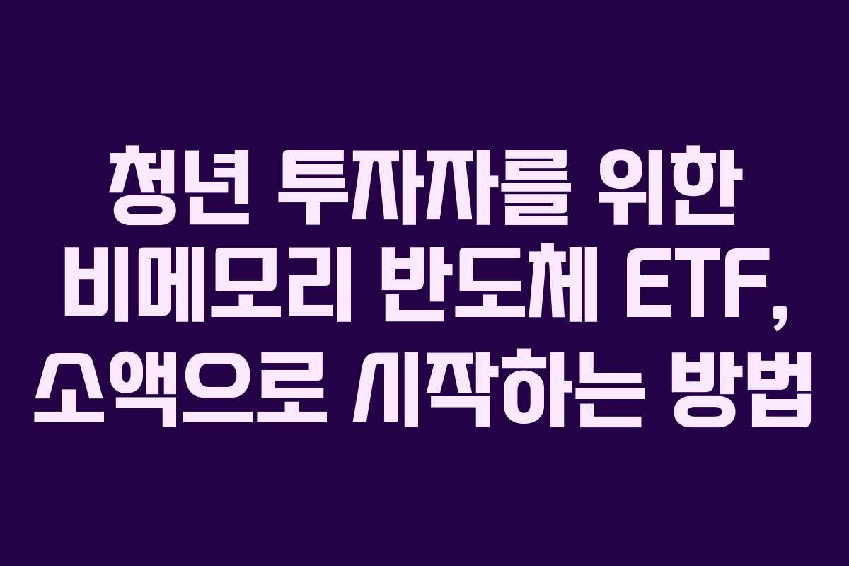 청년-투자자를-위한-비메모리-반도체-ETF,-소액으로-시작하는-방법